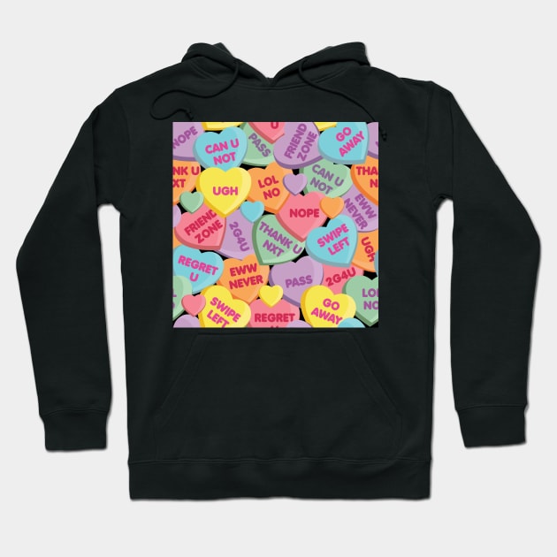 Candy Hearts - Can U Not Hoodie by implexity